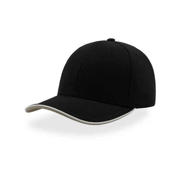 Cappellino da baseball Pilot Piping Sandwich nero - personalizzabile con logo