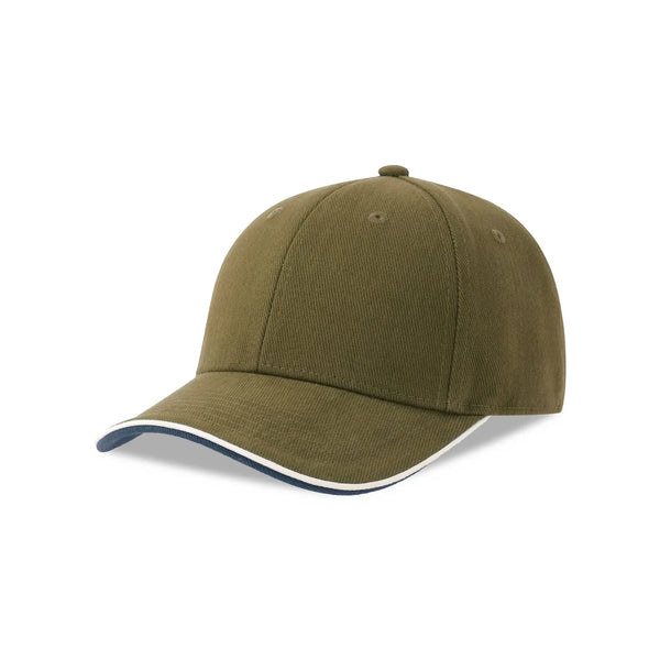 Cappellino da baseball Pilot Piping Sandwich-S olive - personalizzabile con logo