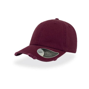 Cappellino Dad Hat Destroyed bordeaux - personalizzabile con logo