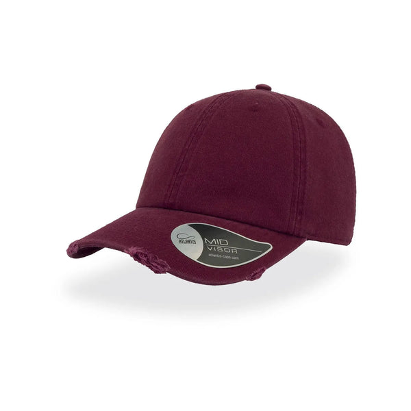 Cappellino Dad Hat Destroyed bordeaux - personalizzabile con logo