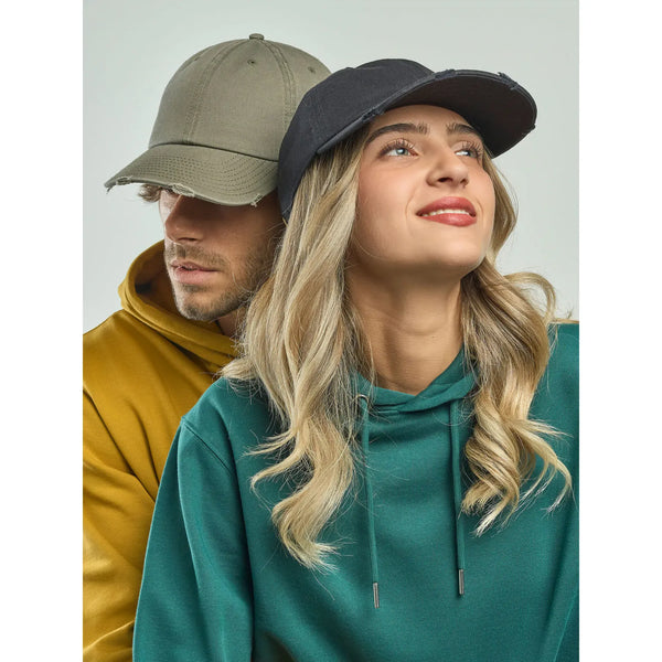 Cappellino Dad Hat Destroyed - personalizzabile con logo