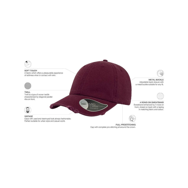 Cappellino Dad Hat Destroyed - personalizzabile con logo