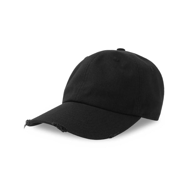Cappellino Dad Hat Destroyed-S nero - personalizzabile con logo
