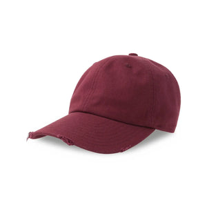 Cappellino Dad Hat Destroyed-S rosso - personalizzabile con logo