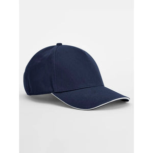 Cappellino EarthAware® Classic Organic Cotton 5 Panel Cap -  Sandwich Peak blu - personalizzabile con logo