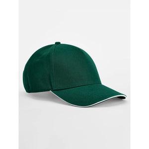 Cappellino EarthAware® Classic Organic Cotton 5 Panel Cap -  Sandwich Peak verde - personalizzabile con logo