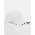 Cappellino EarthAware® Classic Organic Cotton 6 Panel Cap -  Sandwich Peak bianco - personalizzabile con logo
