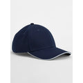 Cappellino EarthAware® Classic Organic Cotton 6 Panel Cap -  Sandwich Peak blu - personalizzabile con logo