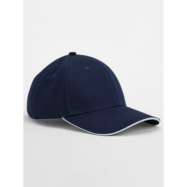 Cappellino EarthAware® Classic Organic Cotton 6 Panel Cap -  Sandwich Peak blu - personalizzabile con logo