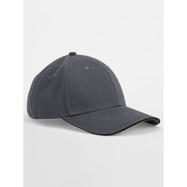 Cappellino EarthAware® Classic Organic Cotton 6 Panel Cap -  Sandwich Peak grigio - personalizzabile con logo