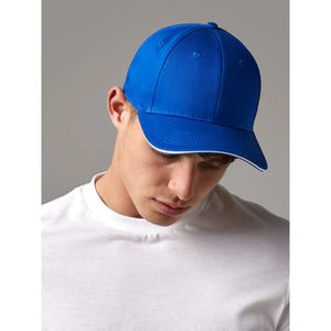 Cappellino EarthAware® Classic Organic Cotton 6 Panel Cap -  Sandwich Peak - personalizzabile con logo