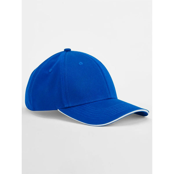 Cappellino EarthAware® Classic Organic Cotton 6 Panel Cap -  Sandwich Peak royal - personalizzabile con logo