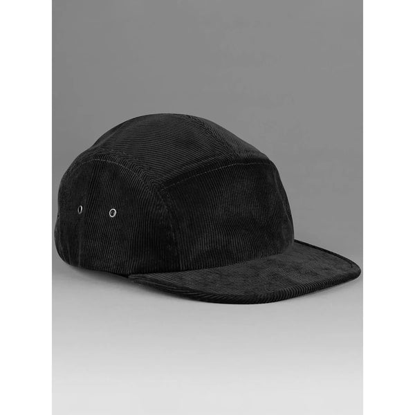 Cappellino EarthAware® Organic Cord Camper Cap nero - personalizzabile con logo