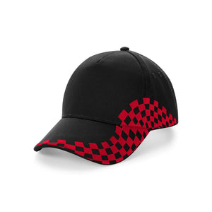 Cappellino Grand Prix Cap black/classic red - personalizzabile con logo