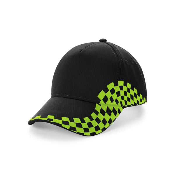 Cappellino Grand Prix Cap black/lime green - personalizzabile con logo
