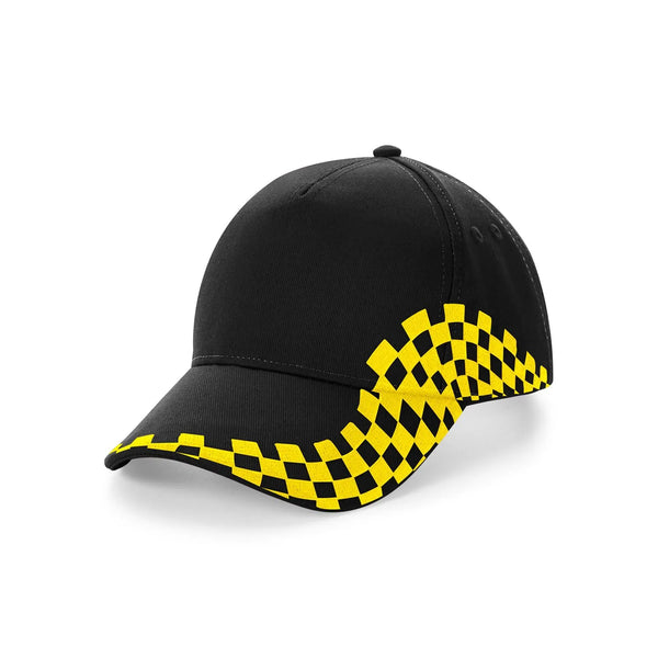 Cappellino Grand Prix Cap black/yellow - personalizzabile con logo