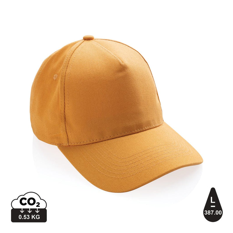Cappellino Impact 5 panneli 280gr con tracer AWARE™ colorati arancione - personalizzabile con logo