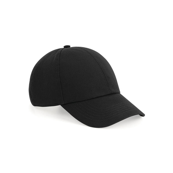 Cappellino in cotone organico 6 Panel Cap nero - personalizzabile con logo