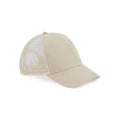 Cappellino in cotone organico Trucker beige - personalizzabile con logo