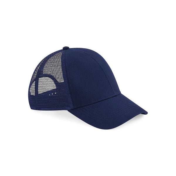 Cappellino in cotone organico Trucker blu navy - personalizzabile con logo