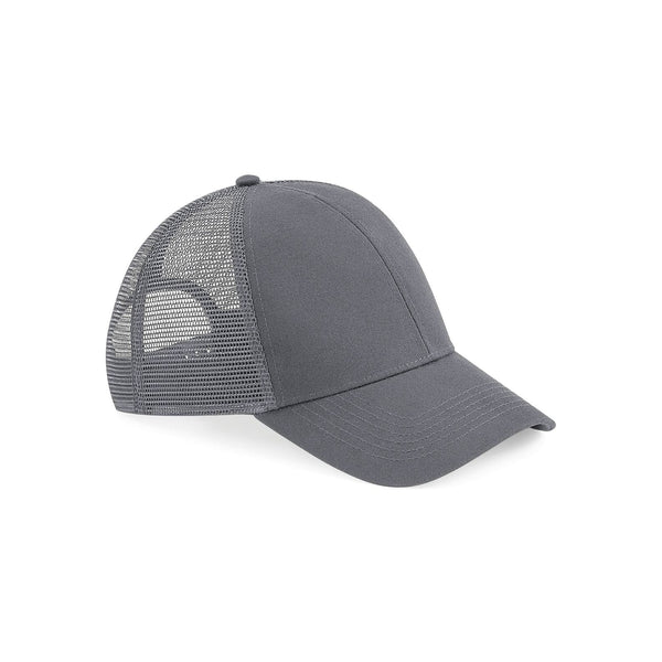 Cappellino in cotone organico Trucker grigio - personalizzabile con logo