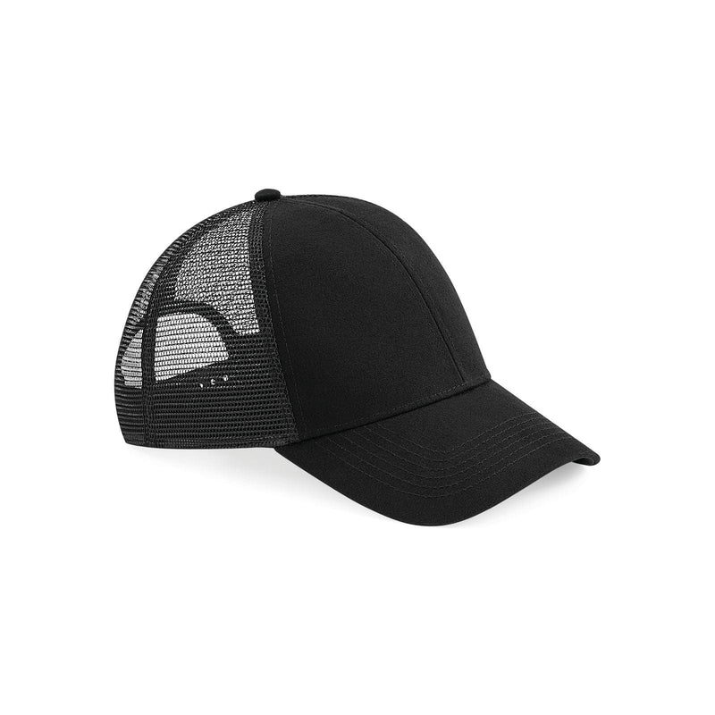 Cappellino in cotone organico Trucker nero - personalizzabile con logo