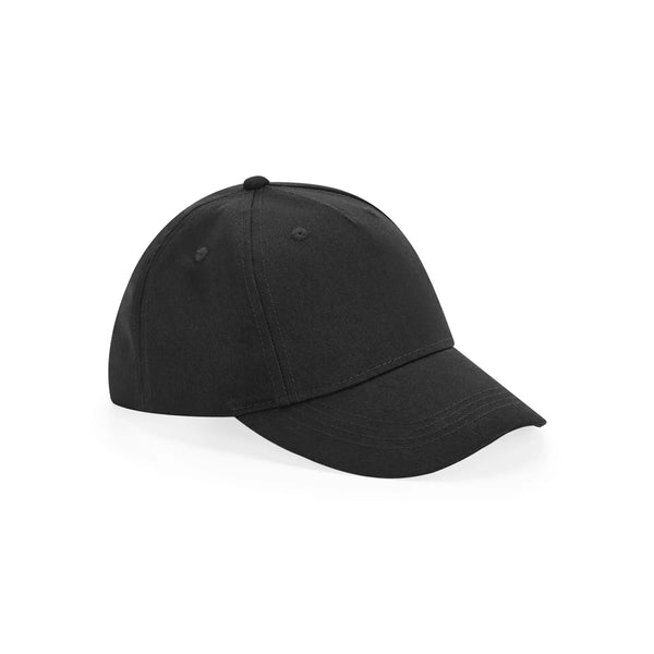 Cappellino Junior Organic Cotton 5 Panel Cap nero - personalizzabile con logo