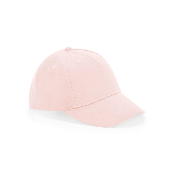 Cappellino Junior Organic Cotton 5 Panel Cap rosa - personalizzabile con logo
