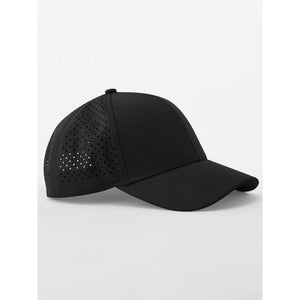 Cappellino Laser Performance Trucker nero - personalizzabile con logo