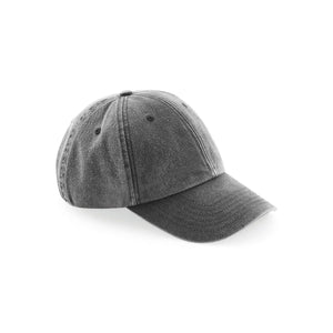 Cappellino Low Profile Vintage Cap nero - personalizzabile con logo