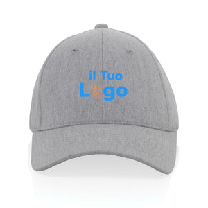 Cappellino Milo 6 pannelli 200gr melange - personalizzabile con logo