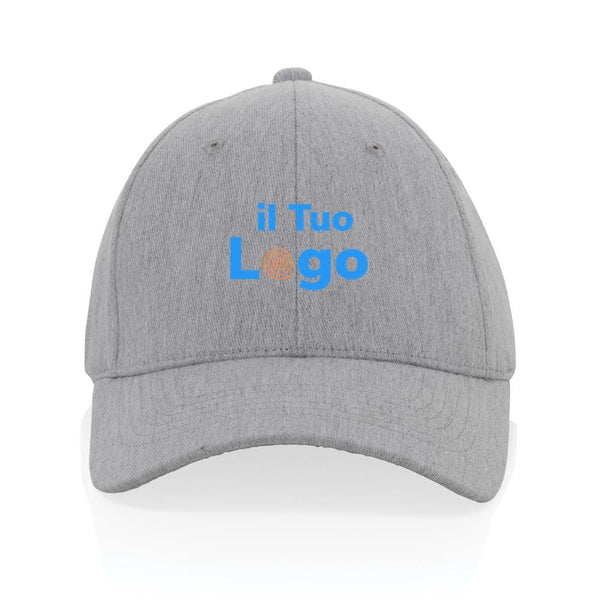 Cappellino Milo 6 pannelli 200gr melange - personalizzabile con logo