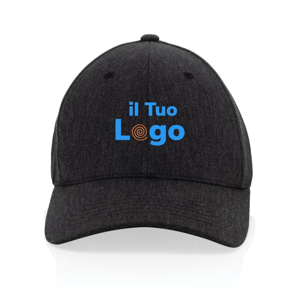 Cappellino Milo 6 pannelli 200gr melange - personalizzabile con logo