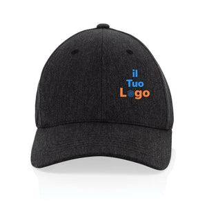 Cappellino Milo 6 pannelli 200gr melange - personalizzabile con logo