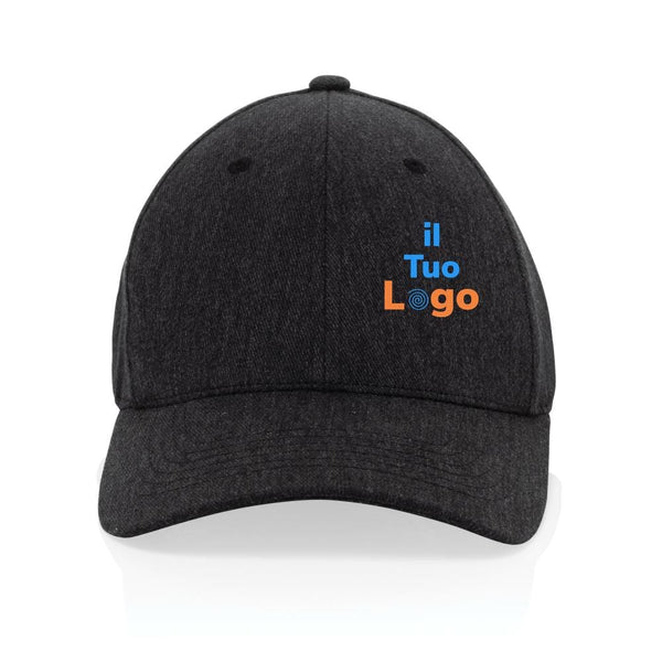 Cappellino Milo 6 pannelli 200gr melange - personalizzabile con logo