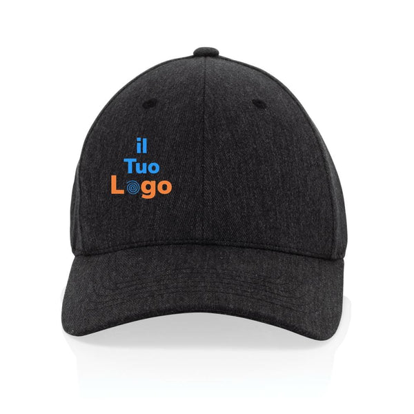 Cappellino Milo 6 pannelli 200gr melange - personalizzabile con logo
