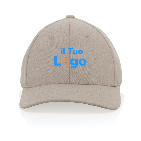 Cappellino Milo 6 pannelli 200gr melange - personalizzabile con logo