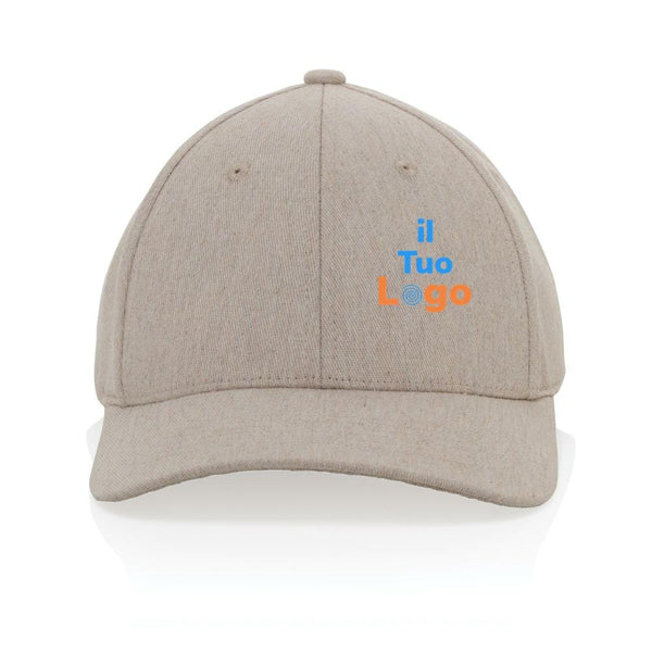 Cappellino Milo 6 pannelli 200gr melange - personalizzabile con logo