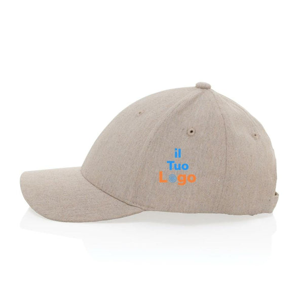Cappellino Milo 6 pannelli 200gr melange - personalizzabile con logo