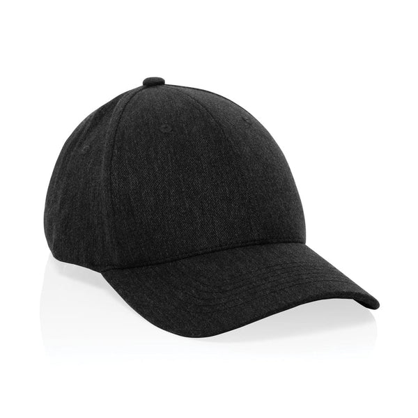 Cappellino Milo 6 pannelli 200gr melange nero - personalizzabile con logo