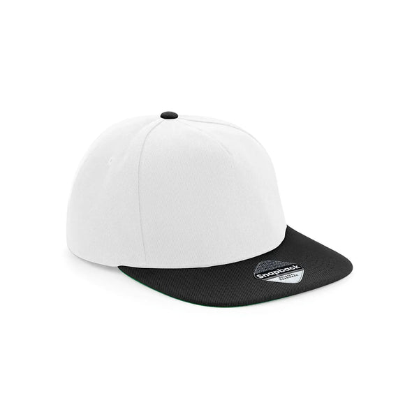 Cappellino Original Flat Peak Snapback bianco - personalizzabile con logo
