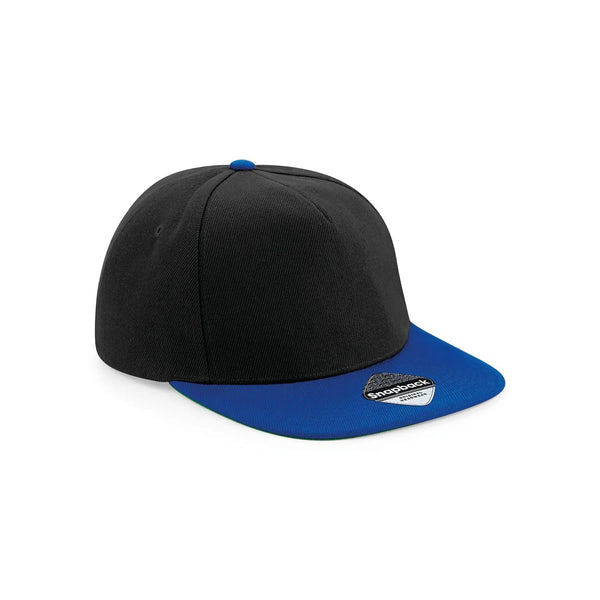 Cappellino Original Flat Peak Snapback black/bright royal - personalizzabile con logo