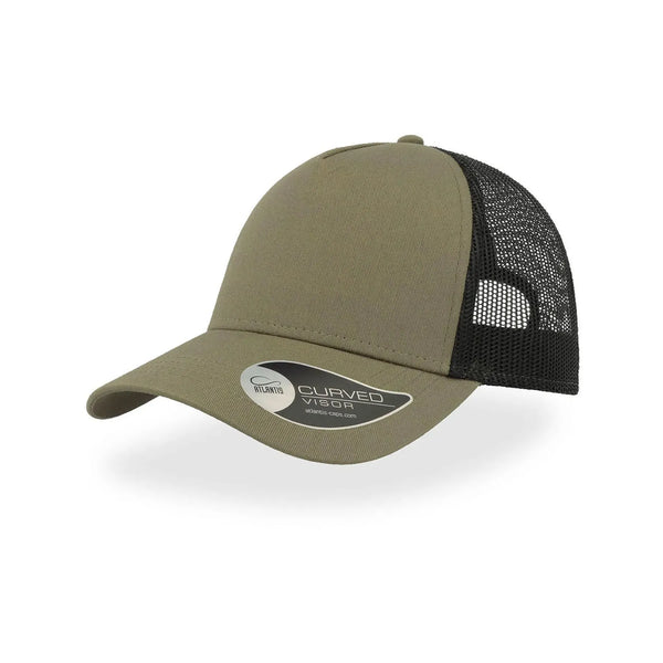 Cappellino Rapper Cotton olive-black - personalizzabile con logo