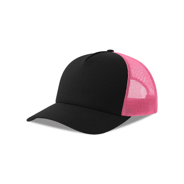 Cappellino Rapper Cotton-S black/fuchsia fluo - personalizzabile con logo