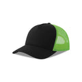 Cappellino Rapper Cotton-S black/green fluo - personalizzabile con logo