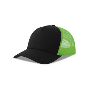 Cappellino Rapper Cotton-S black/green fluo - personalizzabile con logo