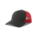 Cappellino Rapper Cotton-S dark grey-red - personalizzabile con logo