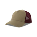 Cappellino Rapper Cotton-S khaki-burgundy - personalizzabile con logo