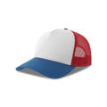 Cappellino Rapper Cotton-S white-red-royal - personalizzabile con logo