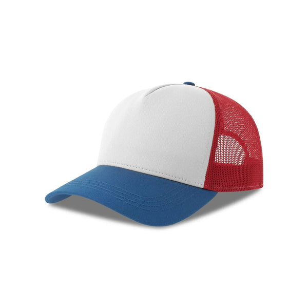 Cappellino Rapper Cotton-S white-red-royal - personalizzabile con logo
